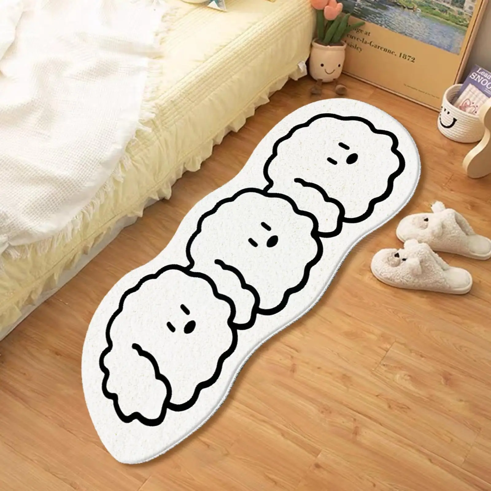 

Sheep Rug Nordic Cartoon Carpet For Bedroom Bedside Area Rug Cute Soft Floor Mat For Living Room Table Mat Dec E5b4