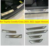 for toyota corolla cross 2021 2022 japan version accessories rear trunk bumper protector door sill cover trim