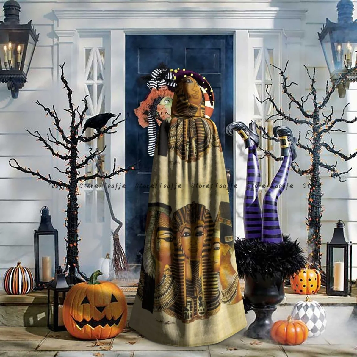 Плащ Унисекс На Хэллоуин древний Египетский накидка Nefertiti средневековый костюм с