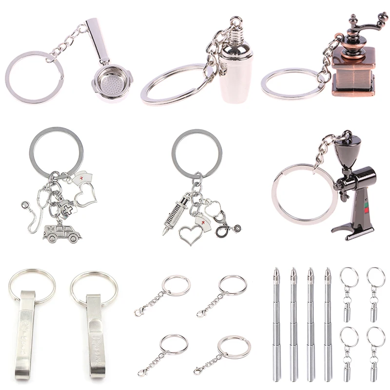 

Выдвижной брелок для ключей, портативная телескопическая шариковая ручка из нержавеющей стали, металлические детали, школьные принадлежно...
