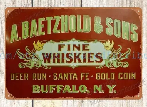 Pre-Pro Whiskey Baetzholds металлическая жестяная вывеска репродукция настенных