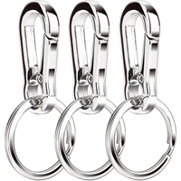 3pcs metal buckle keychain car key chains climbing hook waist belt clip anti lost keys holder hanging key ring carabiner tools
