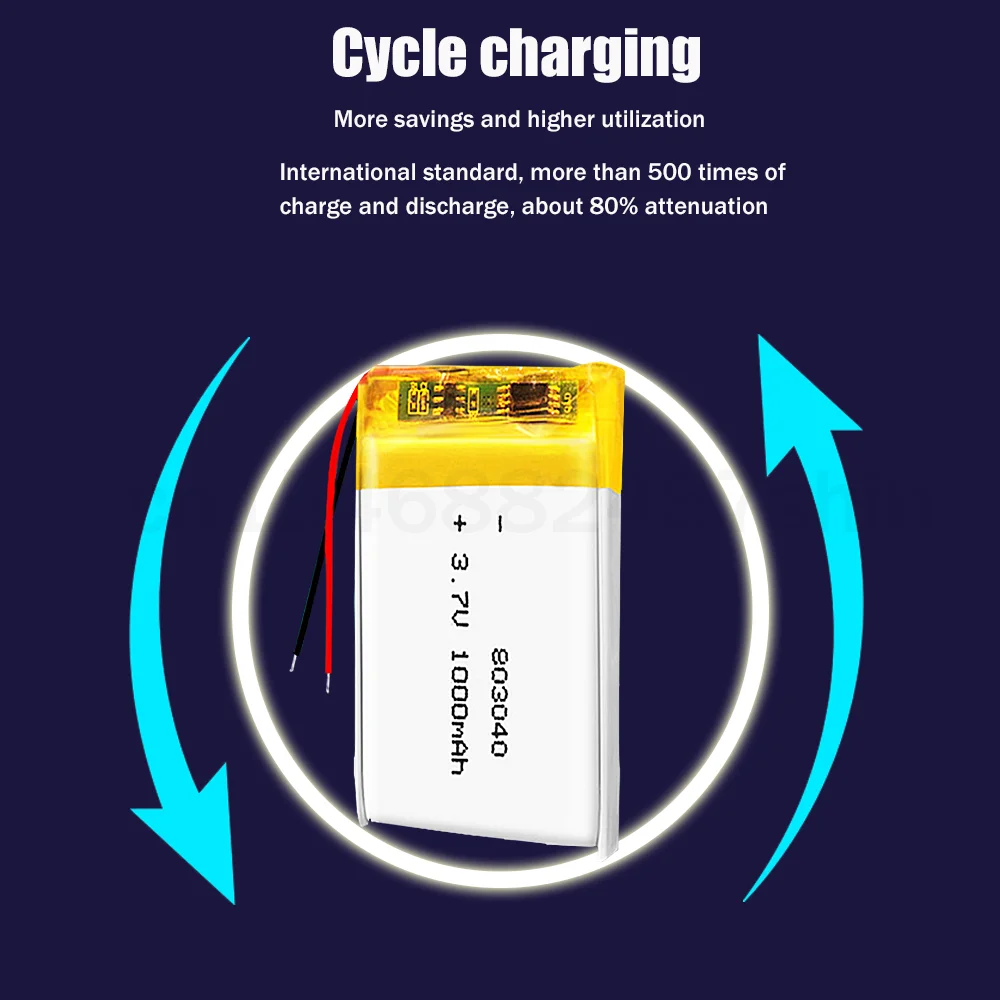 Литий-полимерный перезаряжаемый аккумулятор для видеорегистратора GPS игрушек