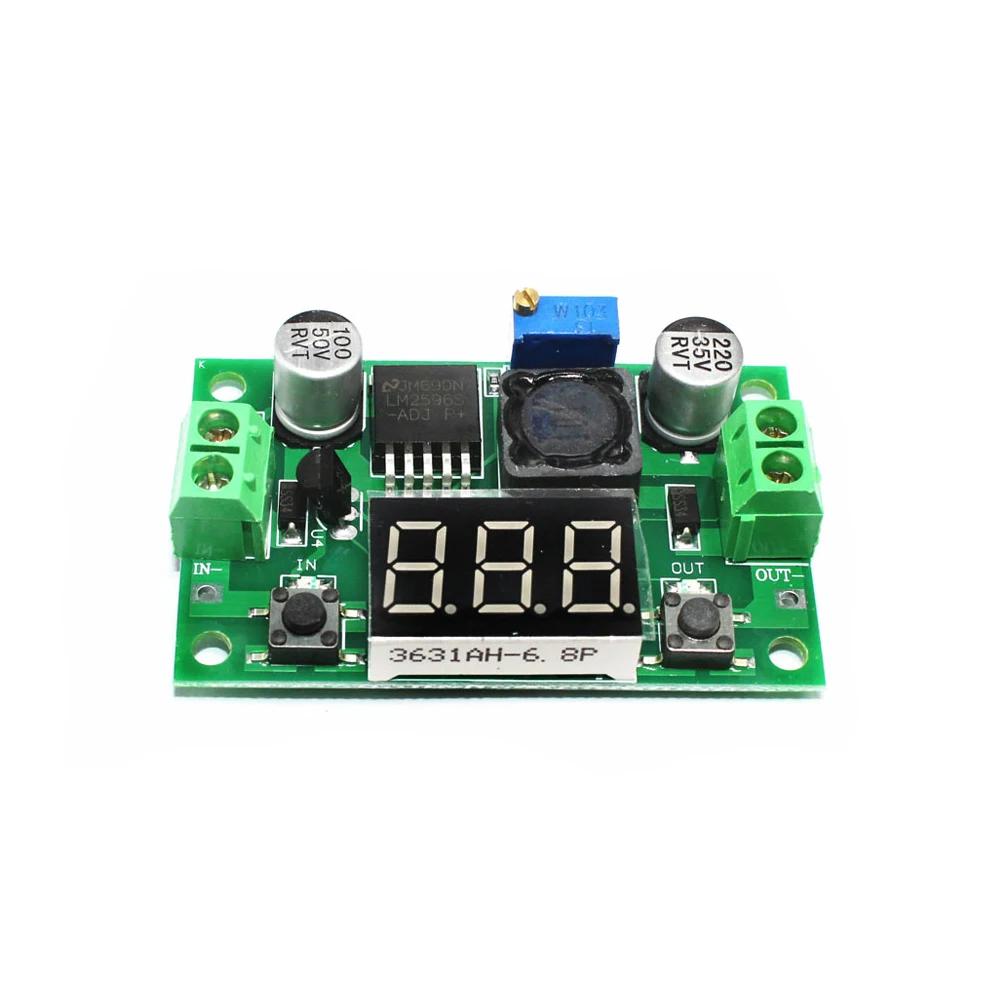 LM2596 DC-DC Buck Power Supply Module DC-DC 4.0~40V to 1.25-37V Adjustable Voltage Regulator Step Down Module