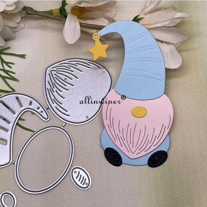 

Металлические трафареты Gnome Santa, трафареты для скрапбукинга, декоративное тиснение, ручная работа, шаблон для высечки