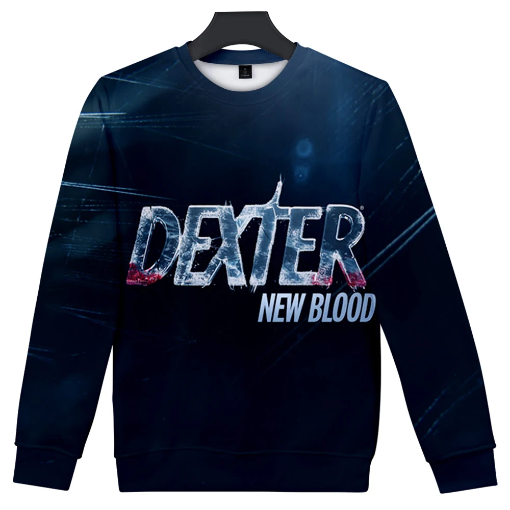 Новинка 2022 Свитшот Dexter с круглым вырезом и объемным рисунком крови для женщин