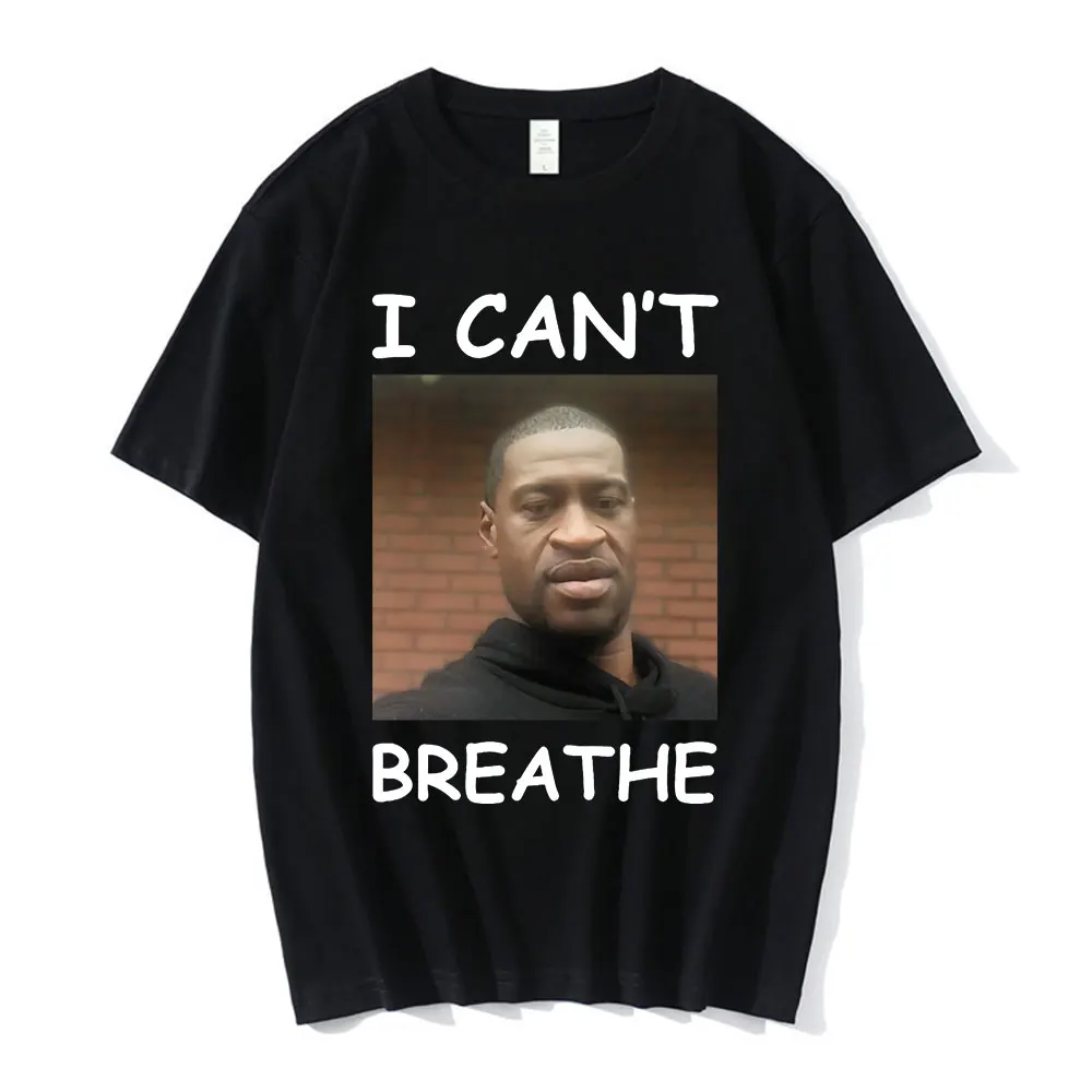 Футболка унисекс с принтом надписи «Я не могу дышать»