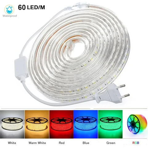 Adiodo светодиодная лента белая тёплая 60 LEDs/m 220V