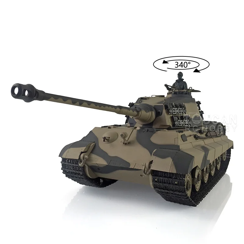 

Танк hengдлин 2,4G 1/16 3888 А, камуфляжный, 7,0, пластиковый, немецкий King Tiger RTR, инфракрасный, звуковая TH19733-SMT7