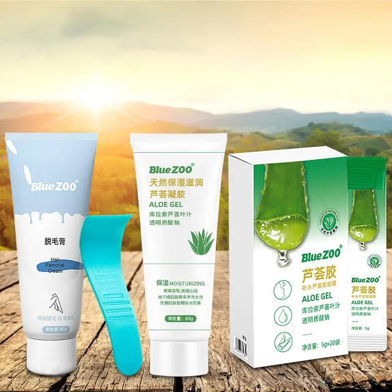 

Hair Removal Cream Gentle Texture Soothing Balm Moisturizing Aloe Vra Gel Instant Removal Hair Shaving Lotion Easy To Use