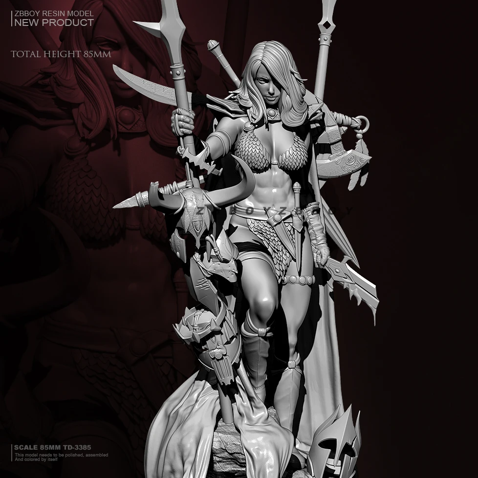 

85mm Resin model kits figure beauty colorless and self-assembled TD-3385
