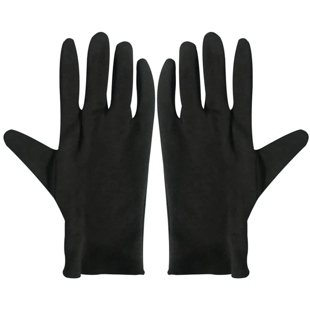 

12 Pairs Uniform Jewelry Silver Inspection Touching Dry Hand Handling Archival Inspection for Men Large Gloves