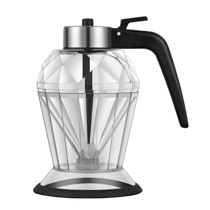 

Diamond Glass Oil Pot Press Type Diamond Oil Pot Visible Color Transparent Oil Reservoir Olive Oil Honey Distributor