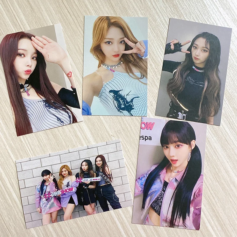 

5 шт./компл. Kpop Aespa 》 шоу 》 фотооткрытки почтовые открытки Lomo фото открытки