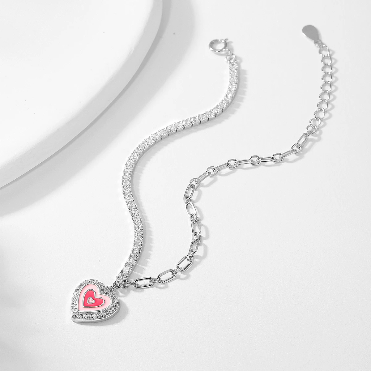 Роскошный браслет-цепочка из стерлингового серебра 925 пробы великолепный и