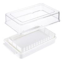 butter cutting storage box with lid dish dust proof slicing storage box plastic clear cheese fresh keeping case container