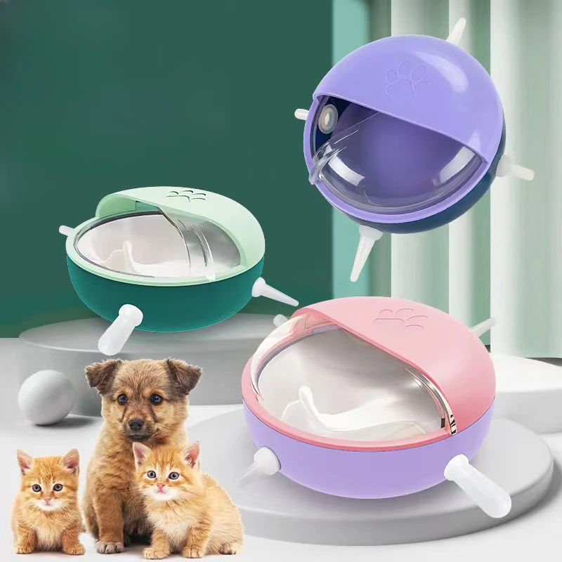 

Kitten Feeder Nursing 180ml Milk Bowl Silicone with 4 Nipple Bionic Self Feeding Device for Baby Pet Prevent Milk Choking