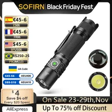 Sofirn SP35T 3800lm Tactical 21700 Flashlight Powerful LED Light USB C Rechargeable Torch with Dual Switch Power Indicator ATR