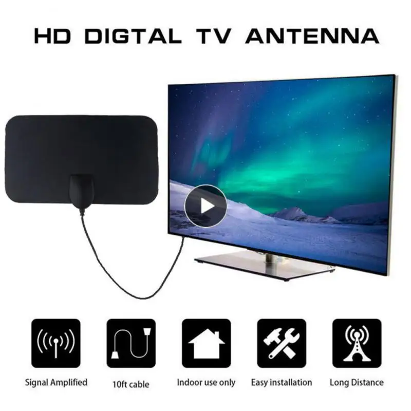 

Tv Antenna 5000 Miles Range Indoor Antenna Tv Box Antenna 20 Dbi High Gain Digital Hd Antena For Global Digital Tv