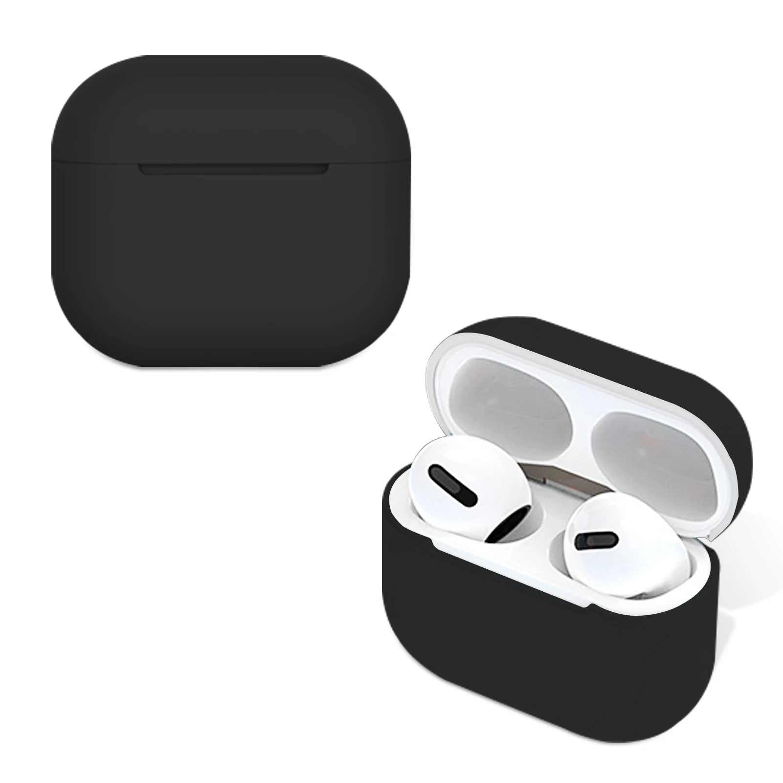 

Soft Liquid Silicone Case For AirPods 3 Wireless Blue-tooth Earphone Protective Case For Apples Dustproof Split Cover Case