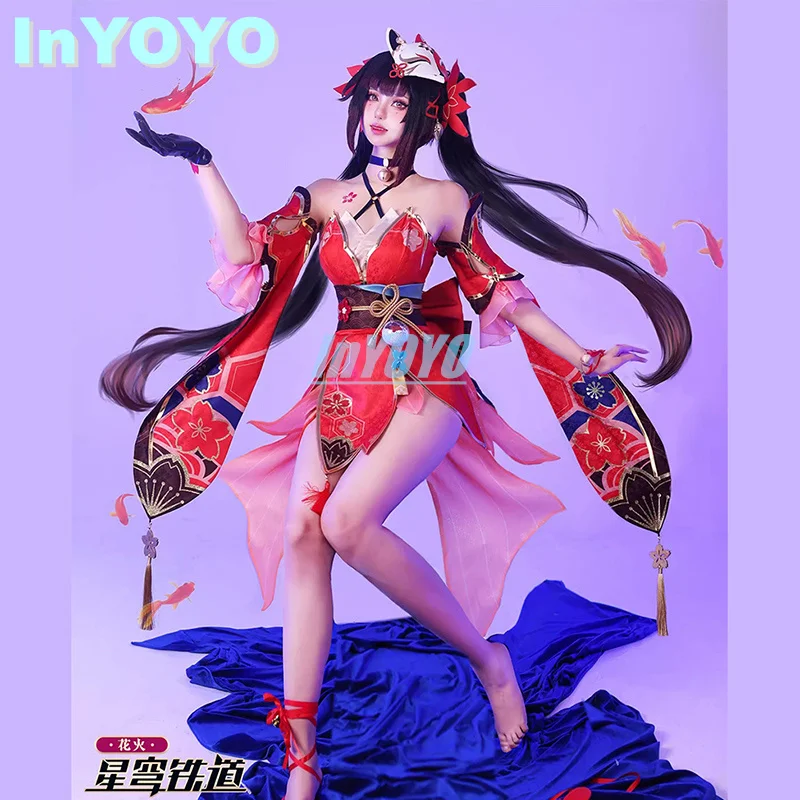 InYOYO Sparkle Косплей Honkai: Star Rail Костюм Huahuo Прекрасное Платье Униформа Игровой