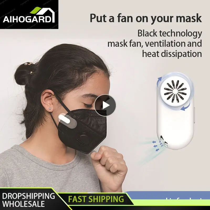 

Reusable Portable Face Mask Fans Clip-On Air Filter USB Rechargeable Exhaust Mini anti-haze Fans Personal Wearable Air Purifiers