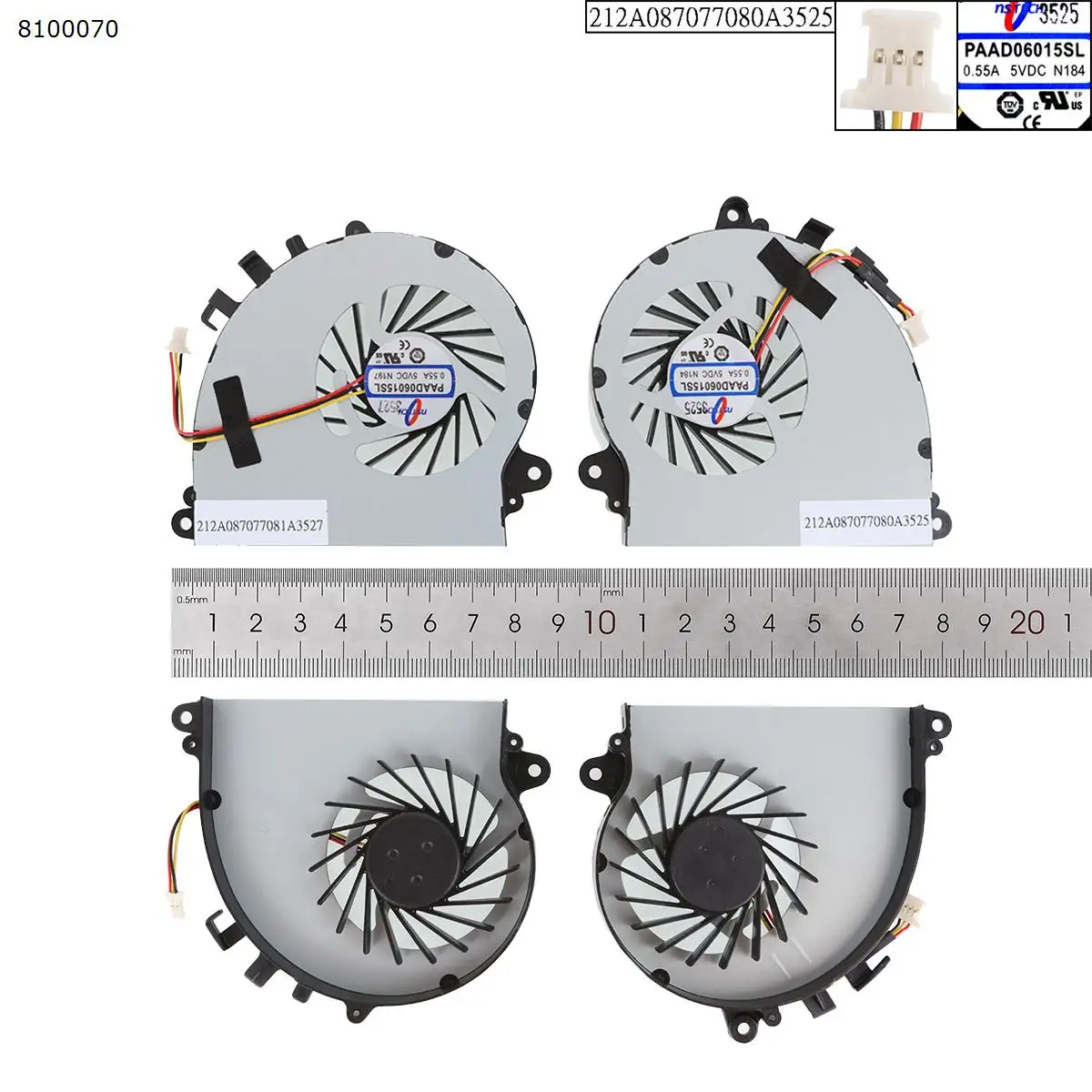 Охлаждающий вентилятор для ноутбука MSI GS70 GS72 (пара вентиляторов)