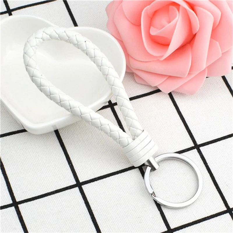

Anti-lost Braided Rope Keychain Casual Simple Aluminum Alloy Car Key Ring Creative Hand-woven Color Keychain