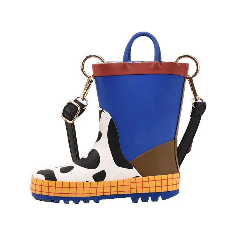 Instagram Mesh Red Creative Women's Special-Interest Design Rain Boots Shoulder Crossbody Funny Accessories Mobile Phone Bag