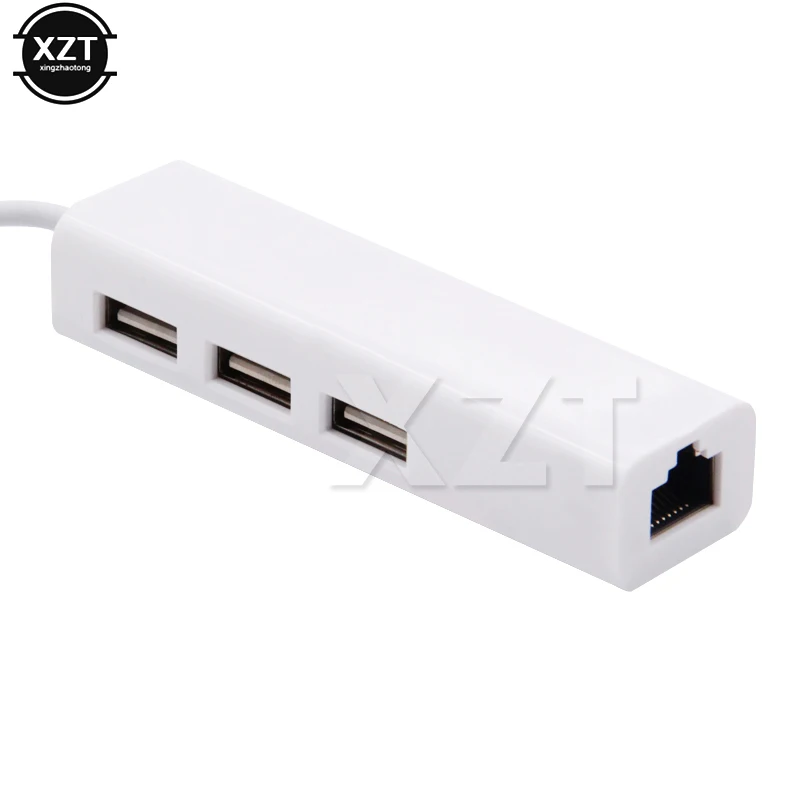 Сетевая карта USB 100 Тип C к Ethernet LAN RJ45 адаптер Мбит/с 3 портами концентратор