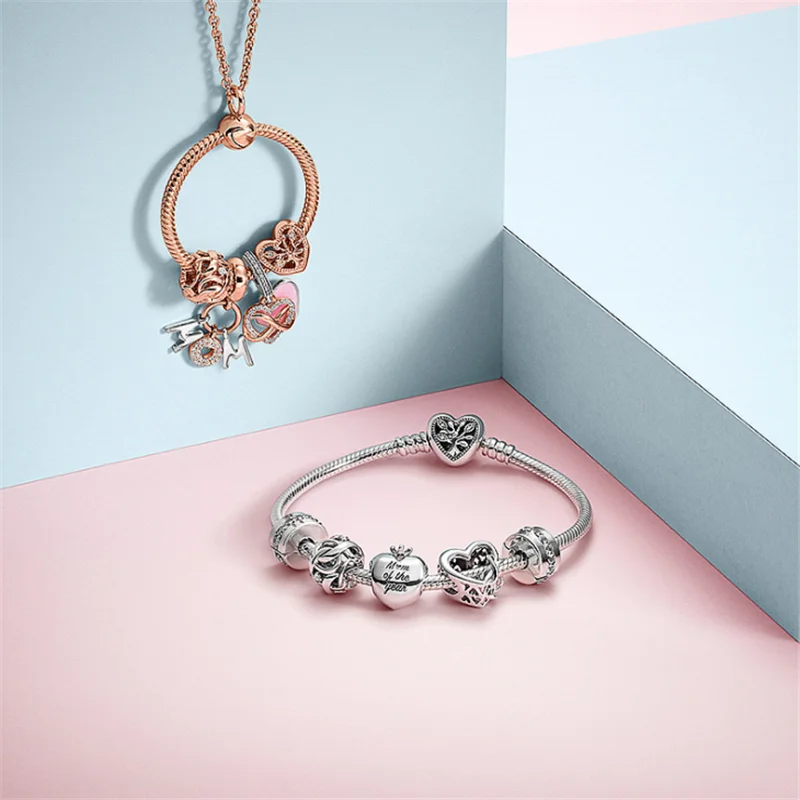 Кулон женский из серебра 925 пробы с розовым камнем |