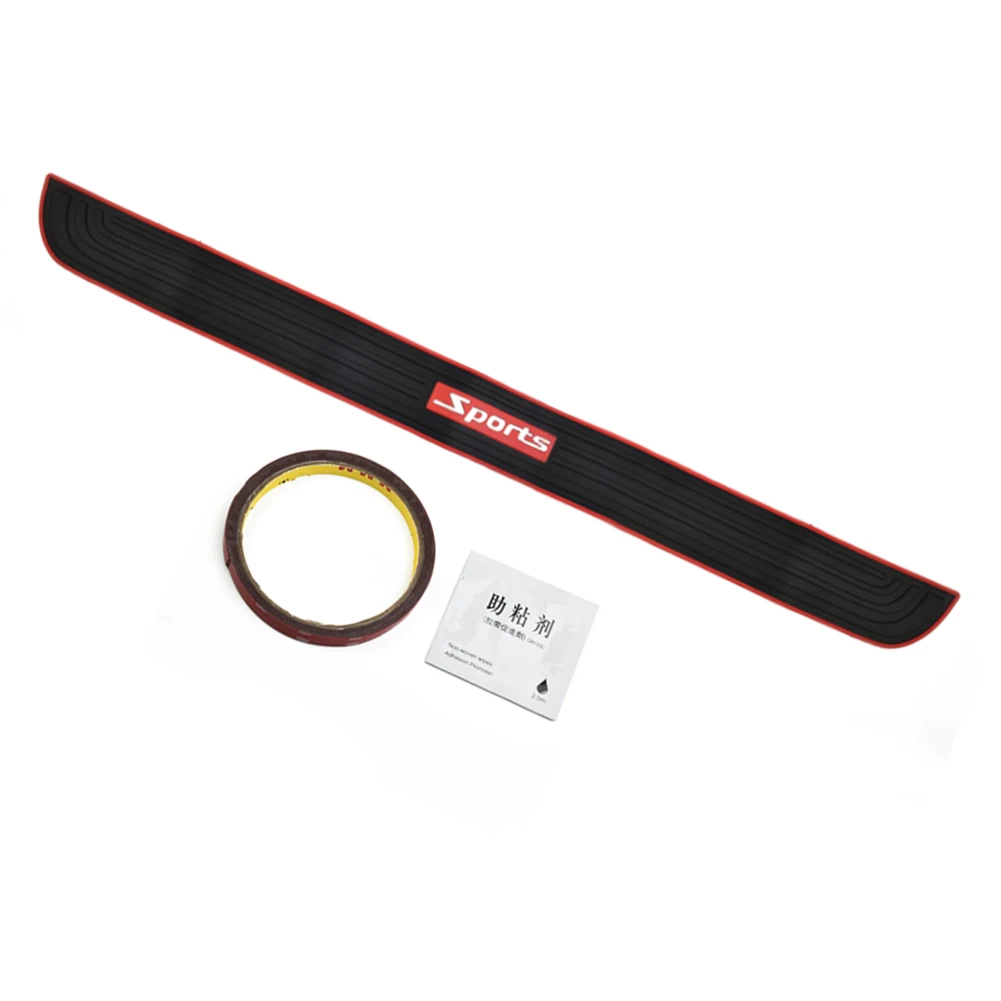 

New Practical Useful Durable Door Sill Strip Auto Black & Red Bumper Car Cover Guard Pad Protector Rear Rubber