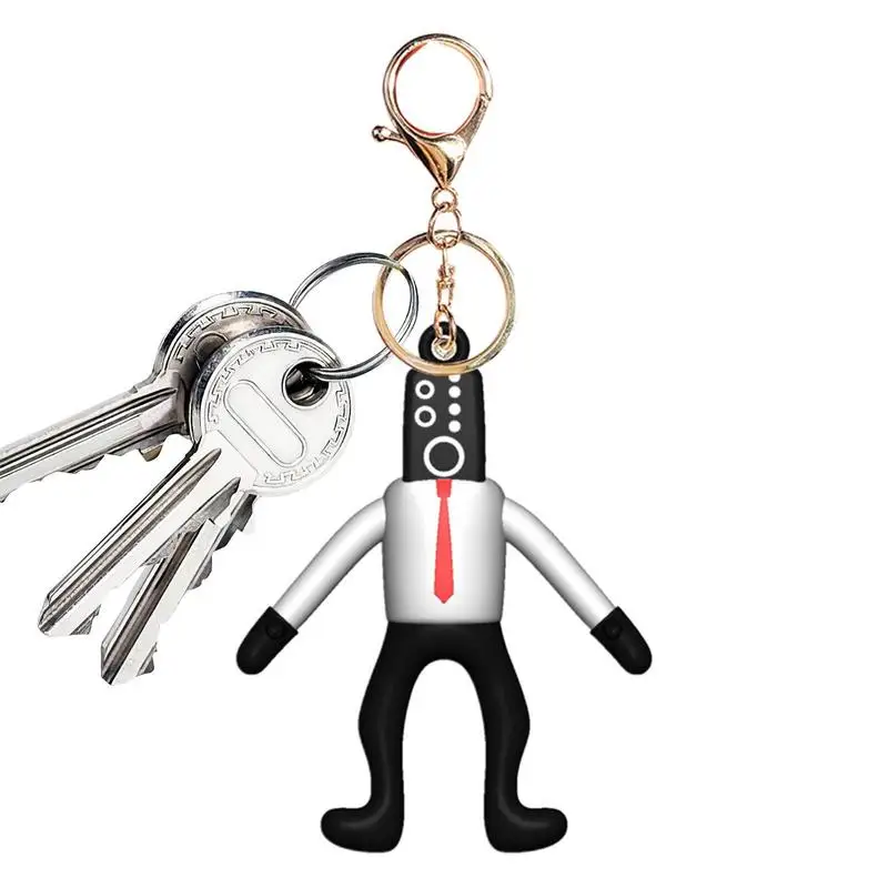 

Skibidi Keychain Pendant Key Ring Toilet Man Cartoon Toys Camera Man Figures Car Key Accessories Pendant Toys For Kids Adults