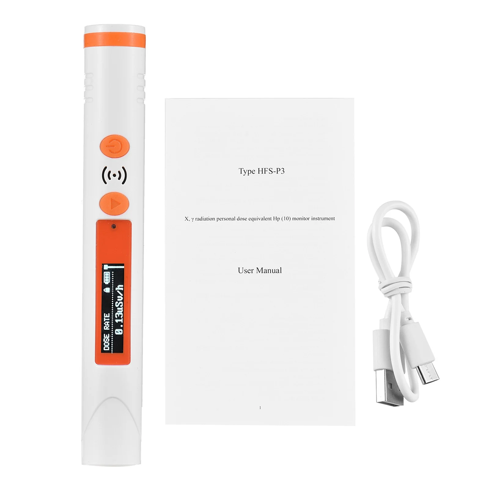 

1pc Pen Type Geiger Counter Nuclear Radiation Detector Marble Radioactive X/Y Ray Personal Dose Alarm Counter Tester