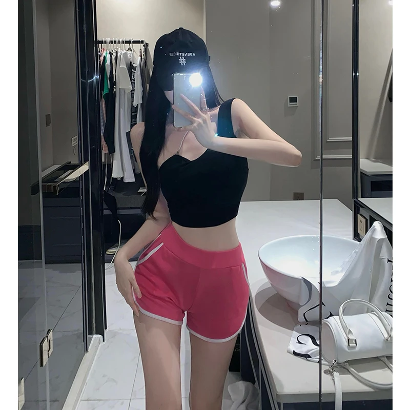 

High-waisted shorts women show thin new tight-fitting bag hip sexy a-line hot pants outer wear sports slim