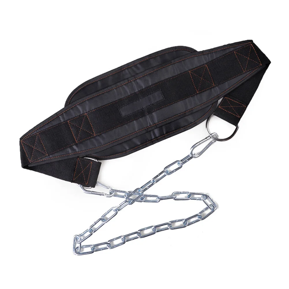 

Weightlifting Sport Belt With Iron Chain Gym Fitness Back Waist Support Protection Aviod Injury Power Training Belts