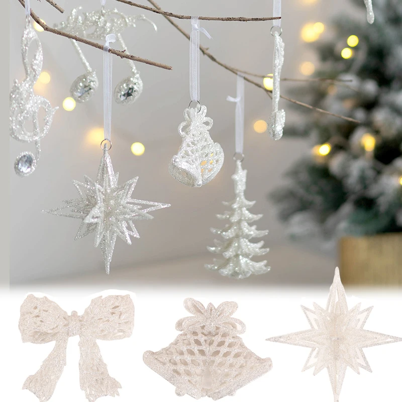 

Подвесные Подвески для рождественской елки, блестящий маленький колокольчик, Рождественская елка, ангел, украшения для рождества, домашний...