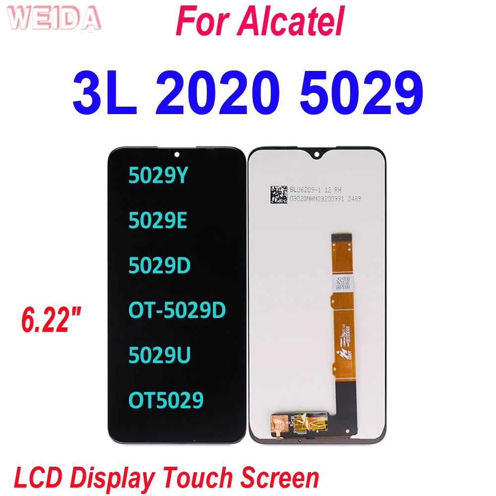 

6.22" New For Alcatel 3L 2020 5029 5029Y 5029E 5029D OT-5029D 5029U OT5029 LCD Display Touch Screen Digitizer Assembly Replace