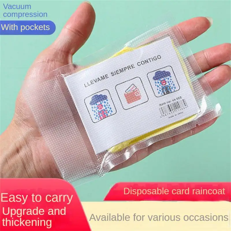 

1/5PCS Card Raincoat Disposable Compression Rainstorm-proof Poncho Portable Outdoor Children Adult Rain Gear Home Accessories