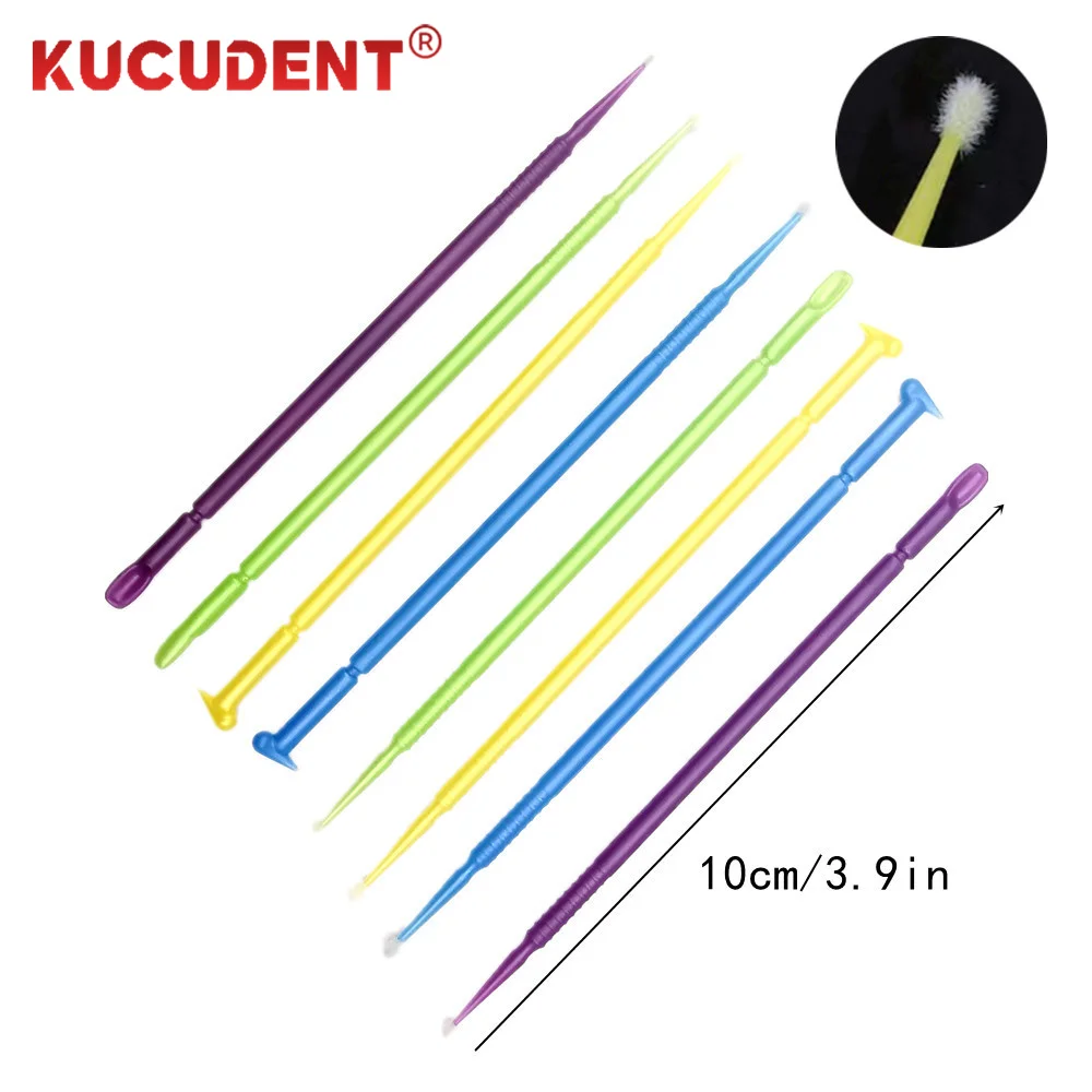 100 шт. стоматологический микроаппликатор насадки для микрокистей одноразовые