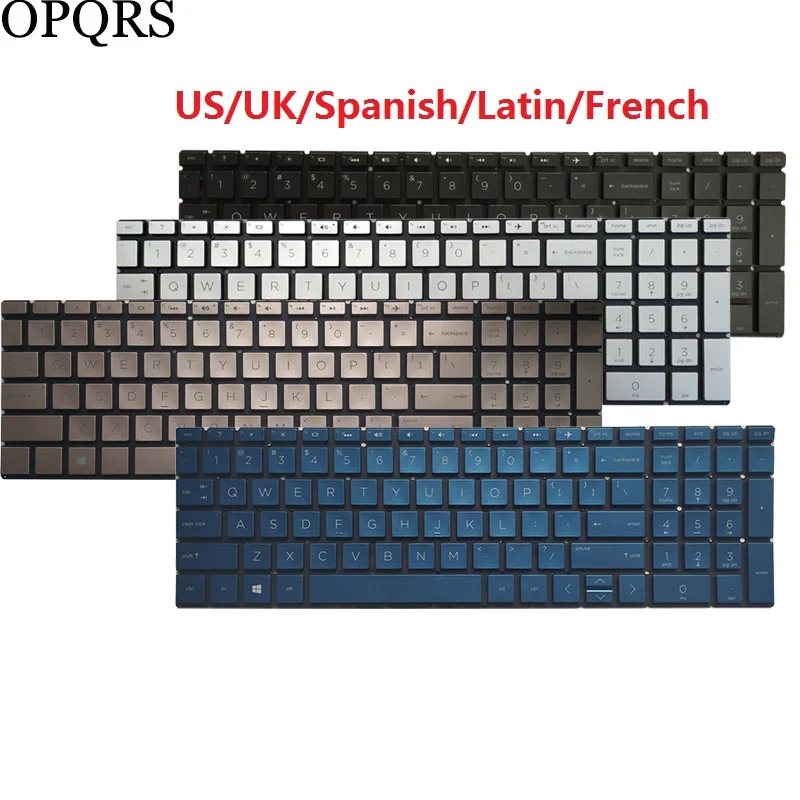 

US/UK/Spanish/Latin/French Laptop keyboard For HP Pavilion X360 15-DQ 15T-DQ TPN-W140 ZBook 15v G5 TPN-C134 ZHAN 99 G1