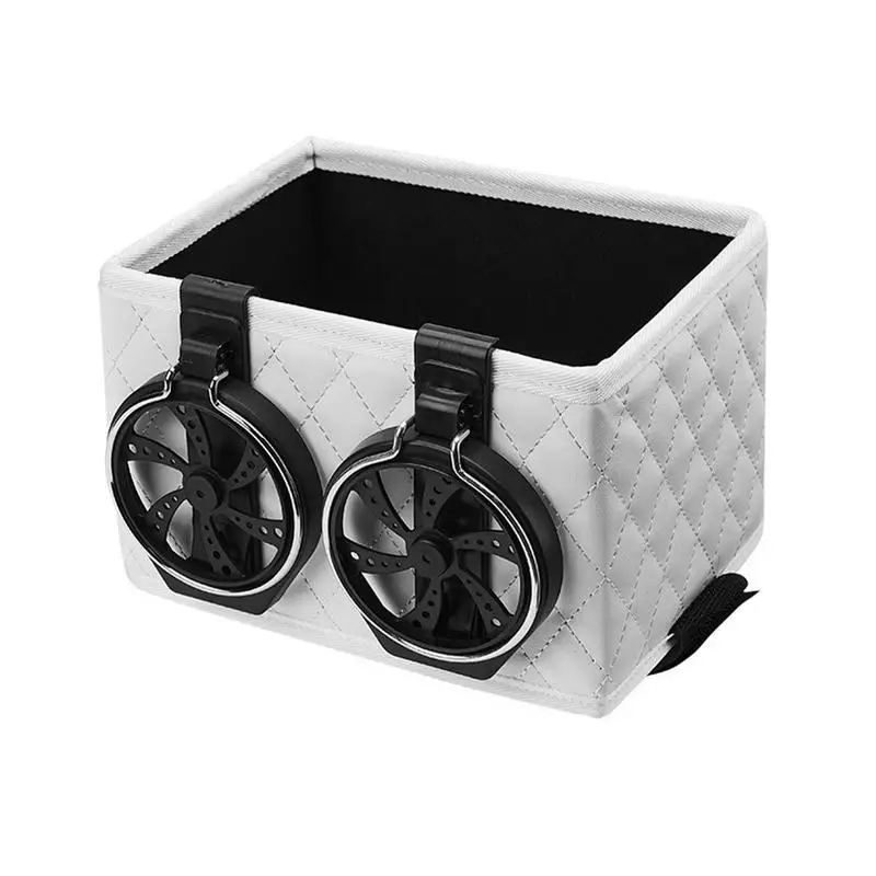 

Car Storage Box With Cup Holder Multifunctional Car Armrest Box Accessories Car Console Organizer For Water Cups Tissues And