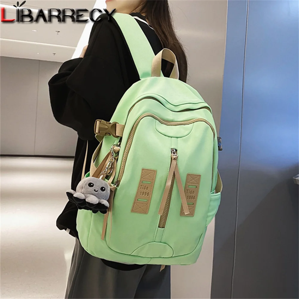 

Водонепроницаемый нейлоновый женский рюкзак, женские дорожные сумки, школьный ранец для девочек-подростков, однотонная сумка для книг