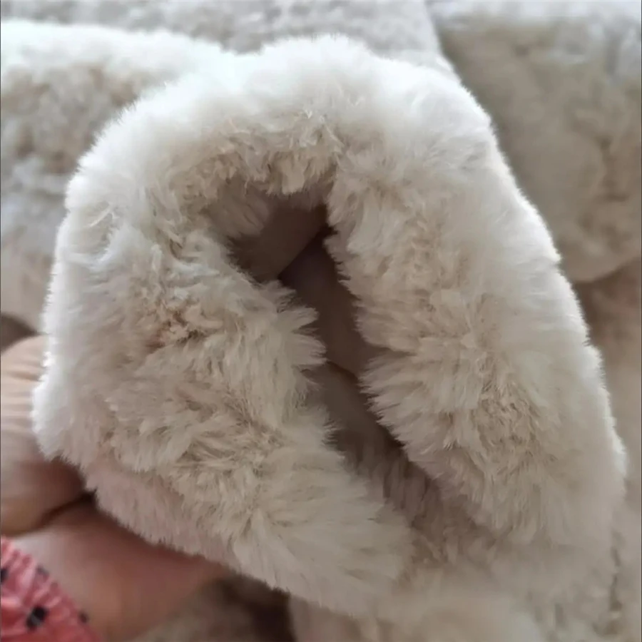 Winter Imitation Lambwool Mink Rabbit Fur Jacket Women Plush Warm Thick Coat Horn Button Furry Soft Outwear Top Sobretudo Casaco