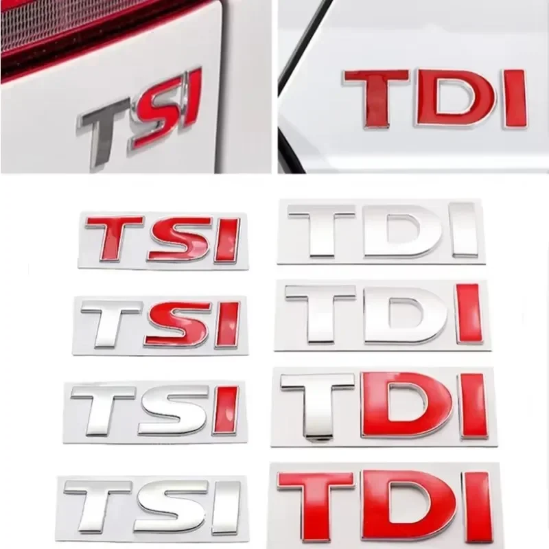 Фото 3D металлические буквы для автомобилей, наклейки TDI, буквы VW Golf 4 5 6 7 JETTA PASSAT MK2 MK4 MK5 MK6 MK7 TDI, эмблема, логотип, значок, аксессуары №1