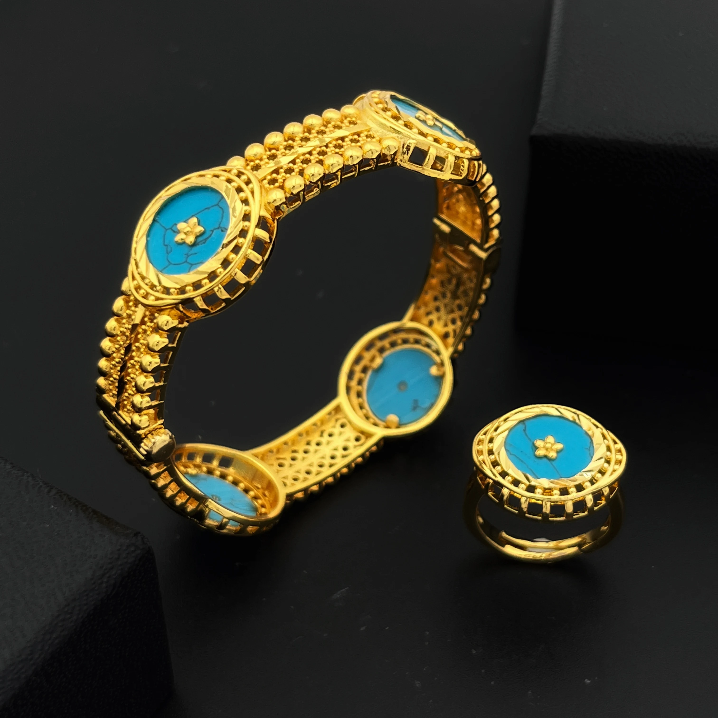 Стильный браслет и кольцо ручной работы в Африканском ближневосточном