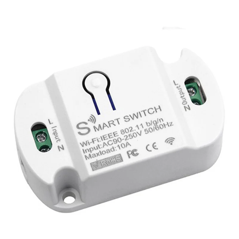 Фото THIVN-Tuya Wi-Fi Smart Switch 10A Беспроводной таймер Smart Life APP Модуль автоматизации голосового управления №4