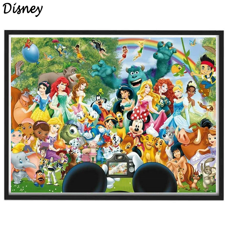 

DIY 5D Diamond Painting Cross Stitch Disney Cartoon Characters Diamond Embroidery Rhinestone Mosaic Home Decor Gift