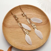 fashion eardrop bohemian national wind leaf earrings ornaments retro long tassel earrings wholesale