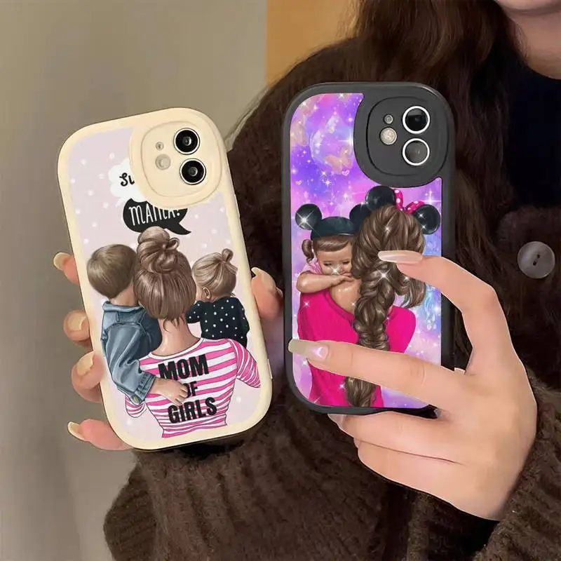 

Super Mom Baby Girl Boy Case Hard Leather Phone Case for iPhone 13 12 Mini 11 14 Pro Max Xs X Xr 7 8 Plus 6 6s Se silicone Cover